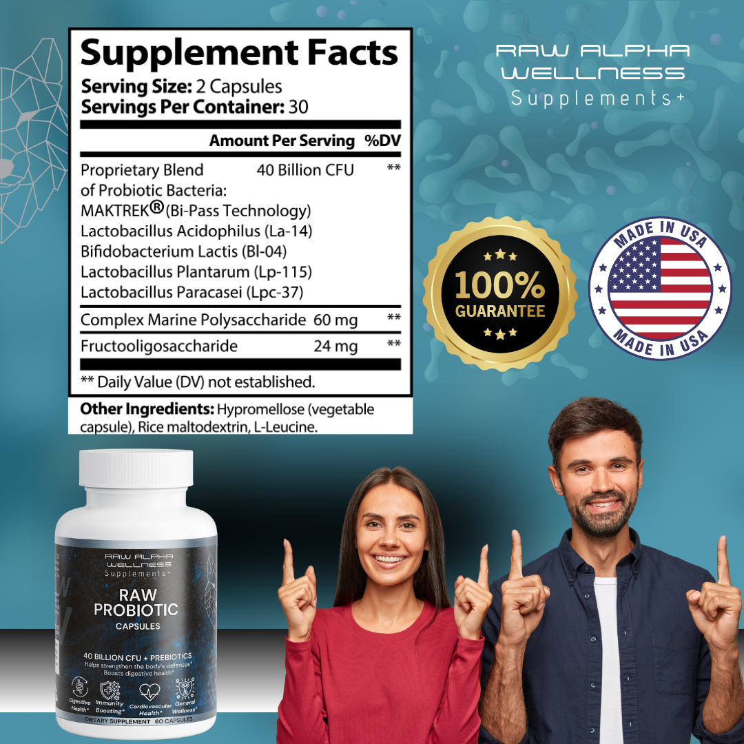 Raw Probiotic 40 Billion CFU + Prebiotics 