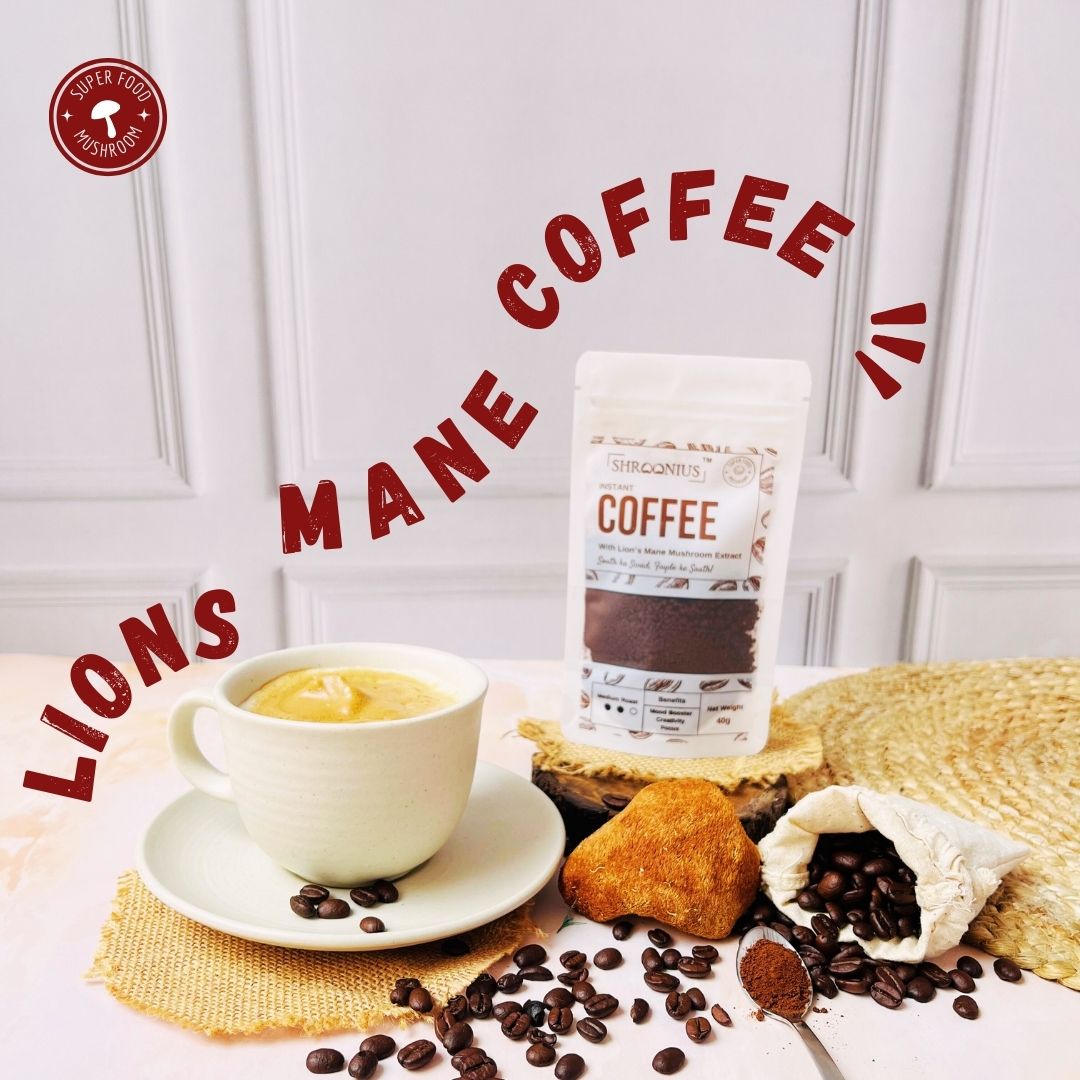 Instant Coffee with Lion’s Mane Mushroom Extract, 40g
