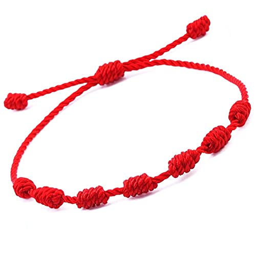 Pulsera Roja 7 Nudos