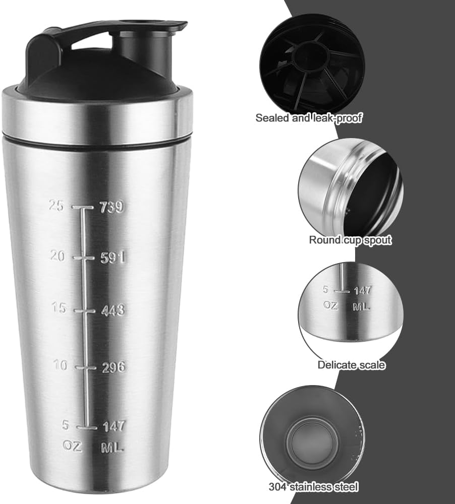 Berlin Stainless Steel Silver Shaker Bottle 
