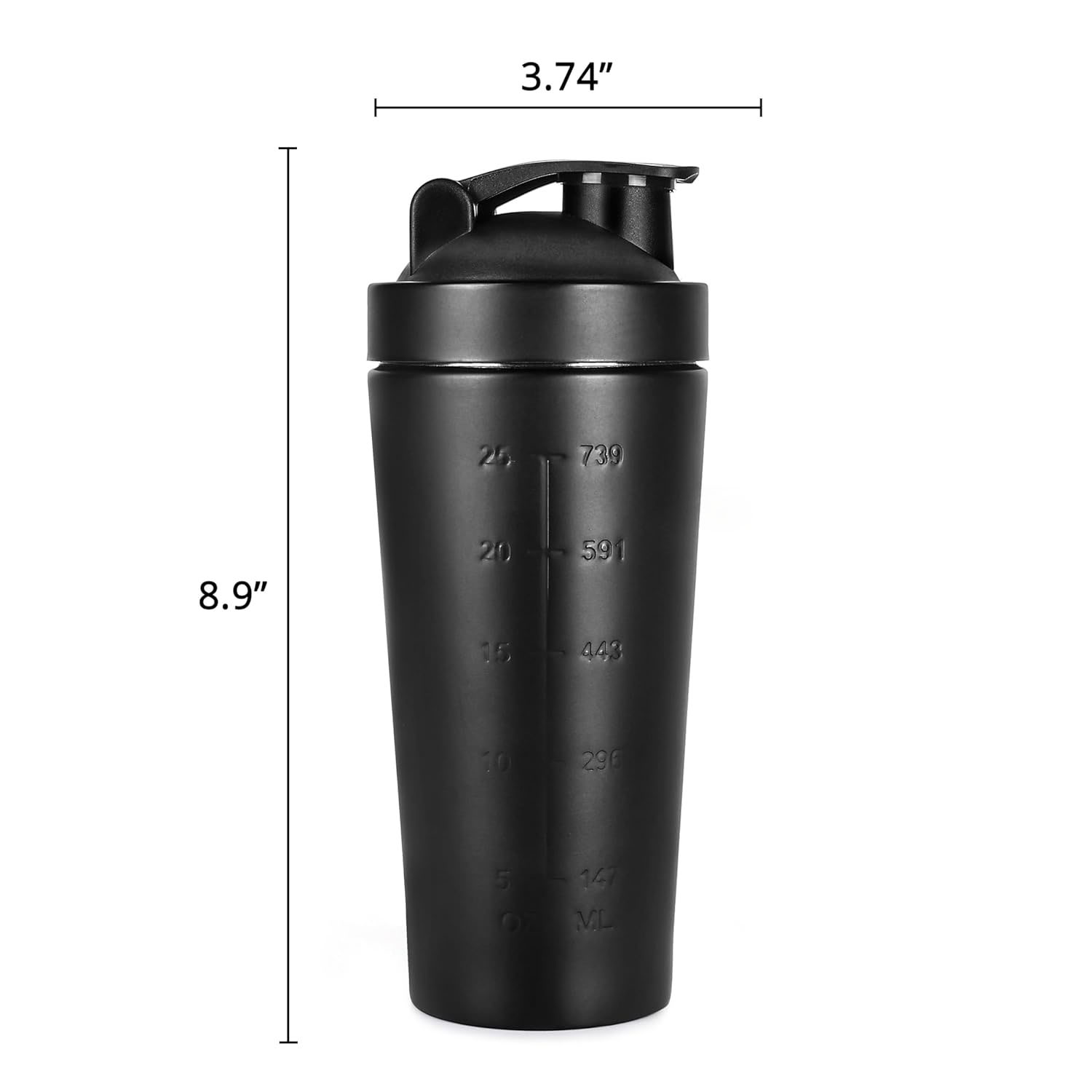 Botlix Premium Black Steel Shaker