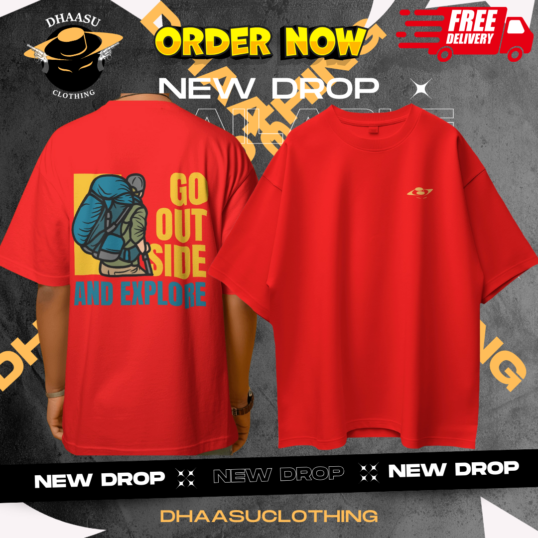 UNISEX | Hiking Themed T-Shirt | GO OUT SIDE AND EXPLORE