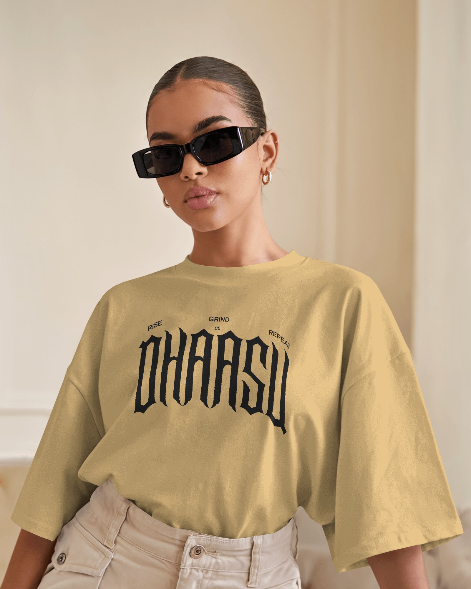 Rise, Grind, Repeat | DHAASU Oversized T-Shirt | Unisex T Shirt  