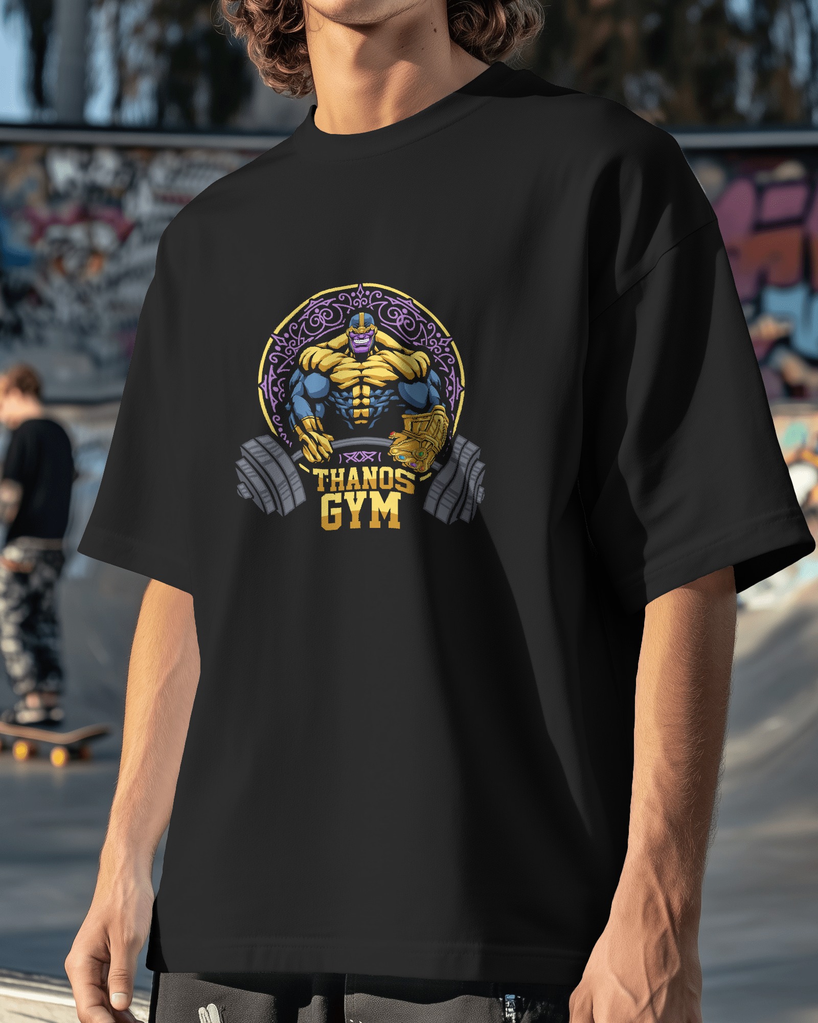 Black Graphic T-Shirt | GYM Graphic T-shirt