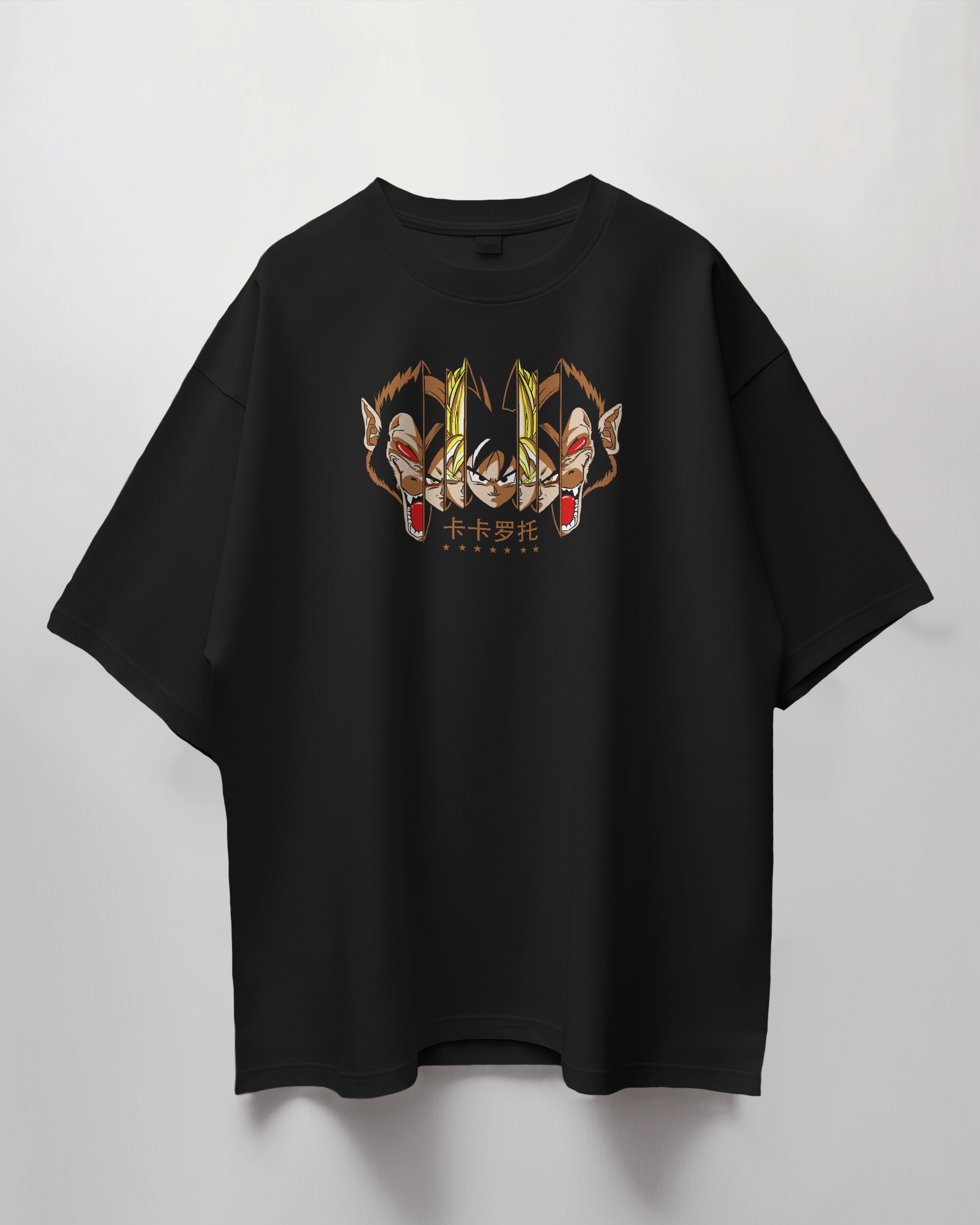 Black Graphic T-Shirt | Oversized Anime T-Shirt