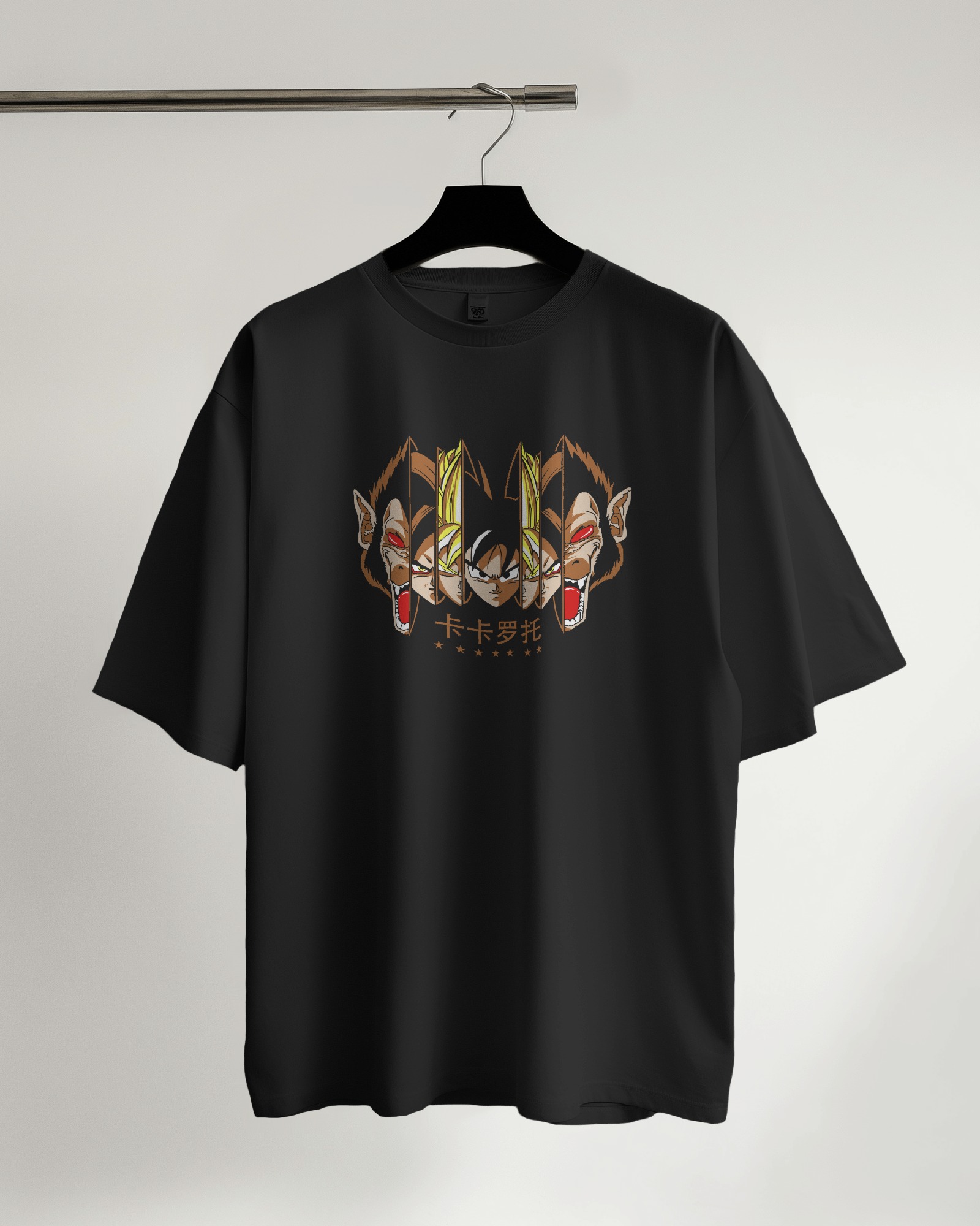 Black Graphic T-Shirt | Oversized Anime T-Shirt
