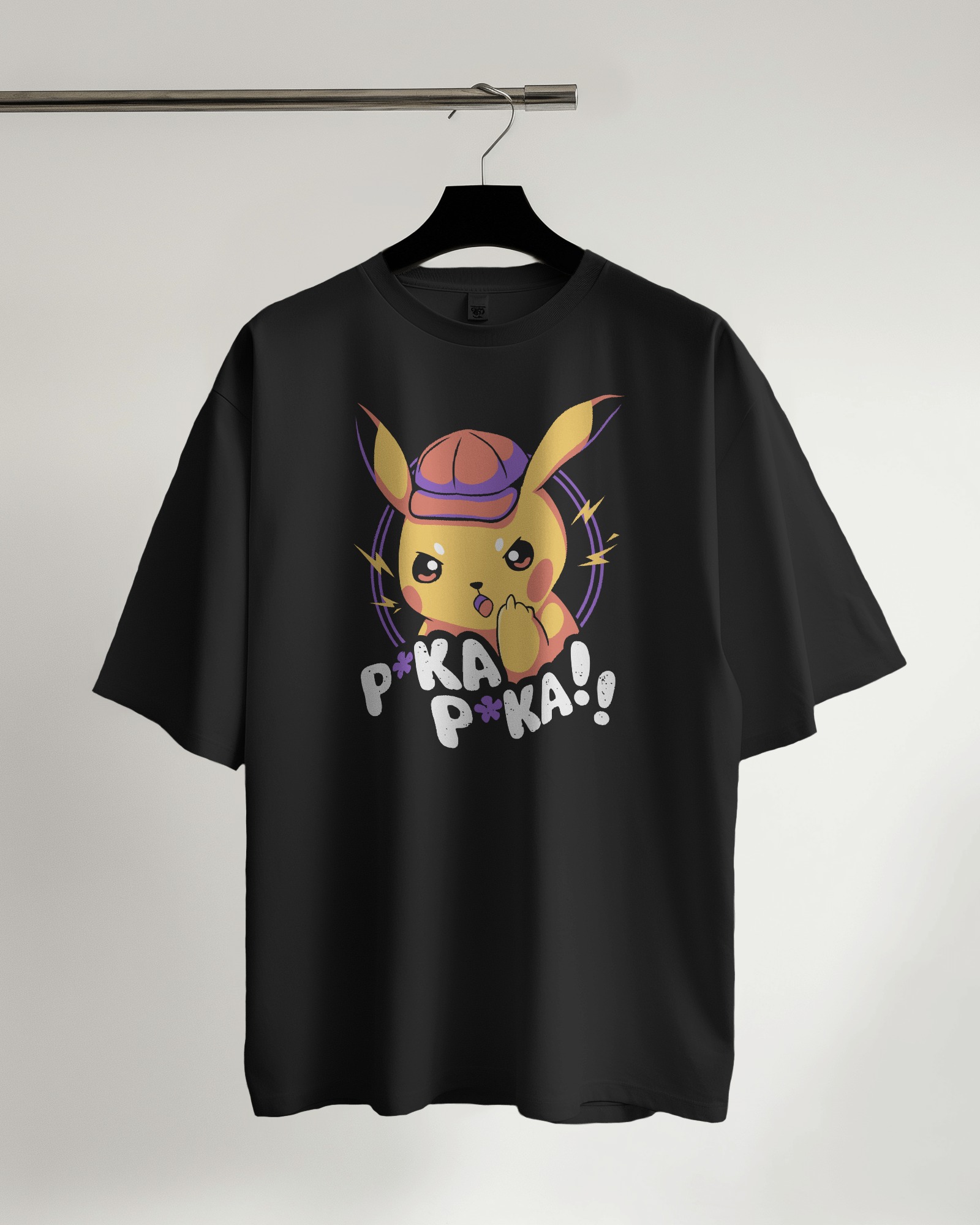 Pika-Pika Anime T-Shirt | Graphic Oversized T-Shirt