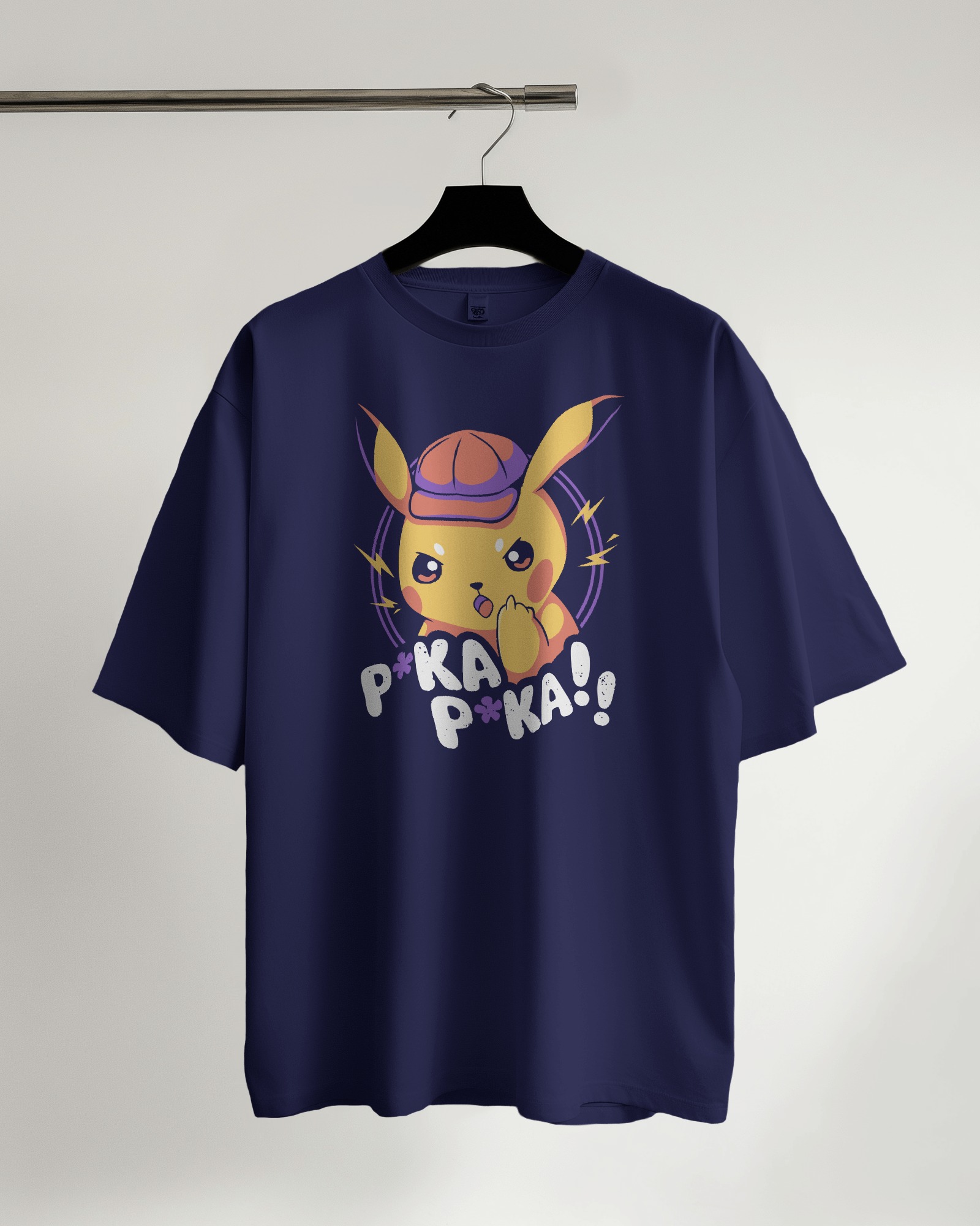 Pika-Pika Anime T-Shirt | Graphic Oversized T-Shirt