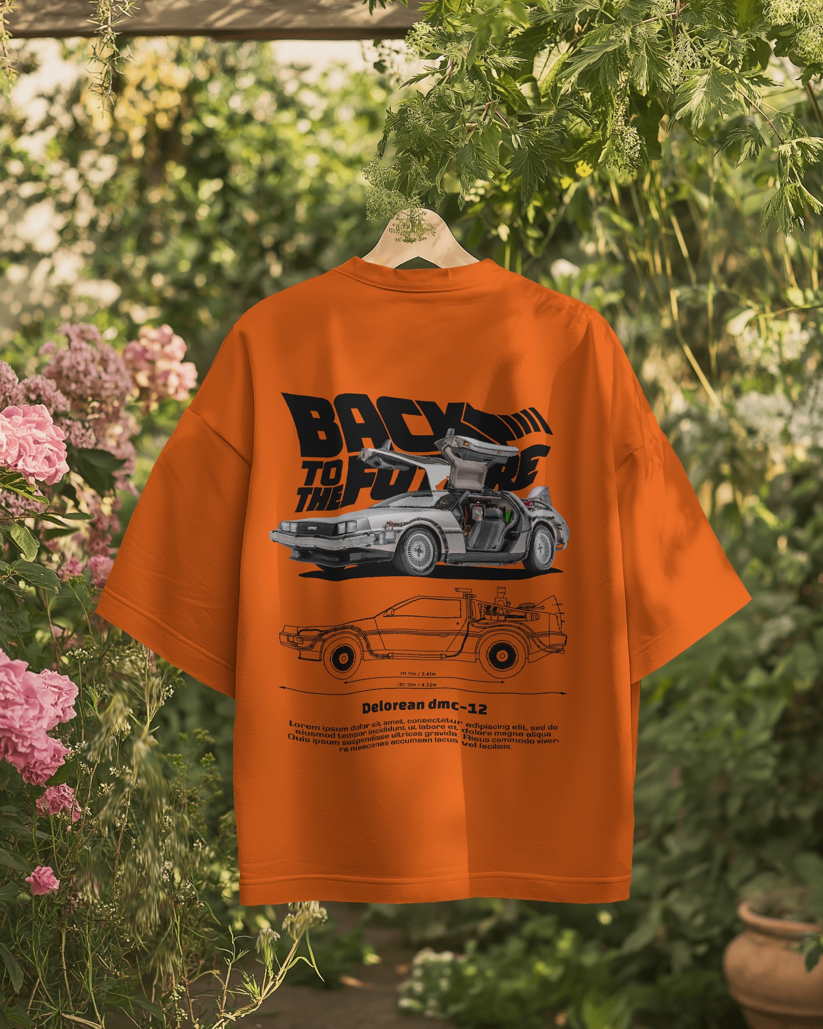 DMC-12 CAR DESIGN T-Shirt | Back to the Future Graphic T-Shirt 