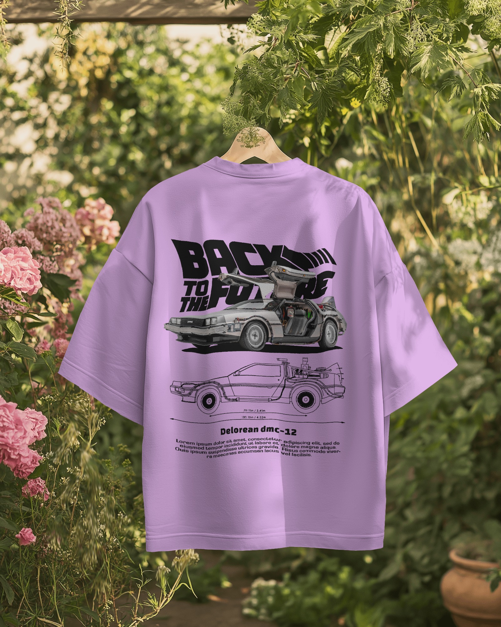 DMC-12 CAR DESIGN T-Shirt | Back to the Future Graphic T-Shirt 