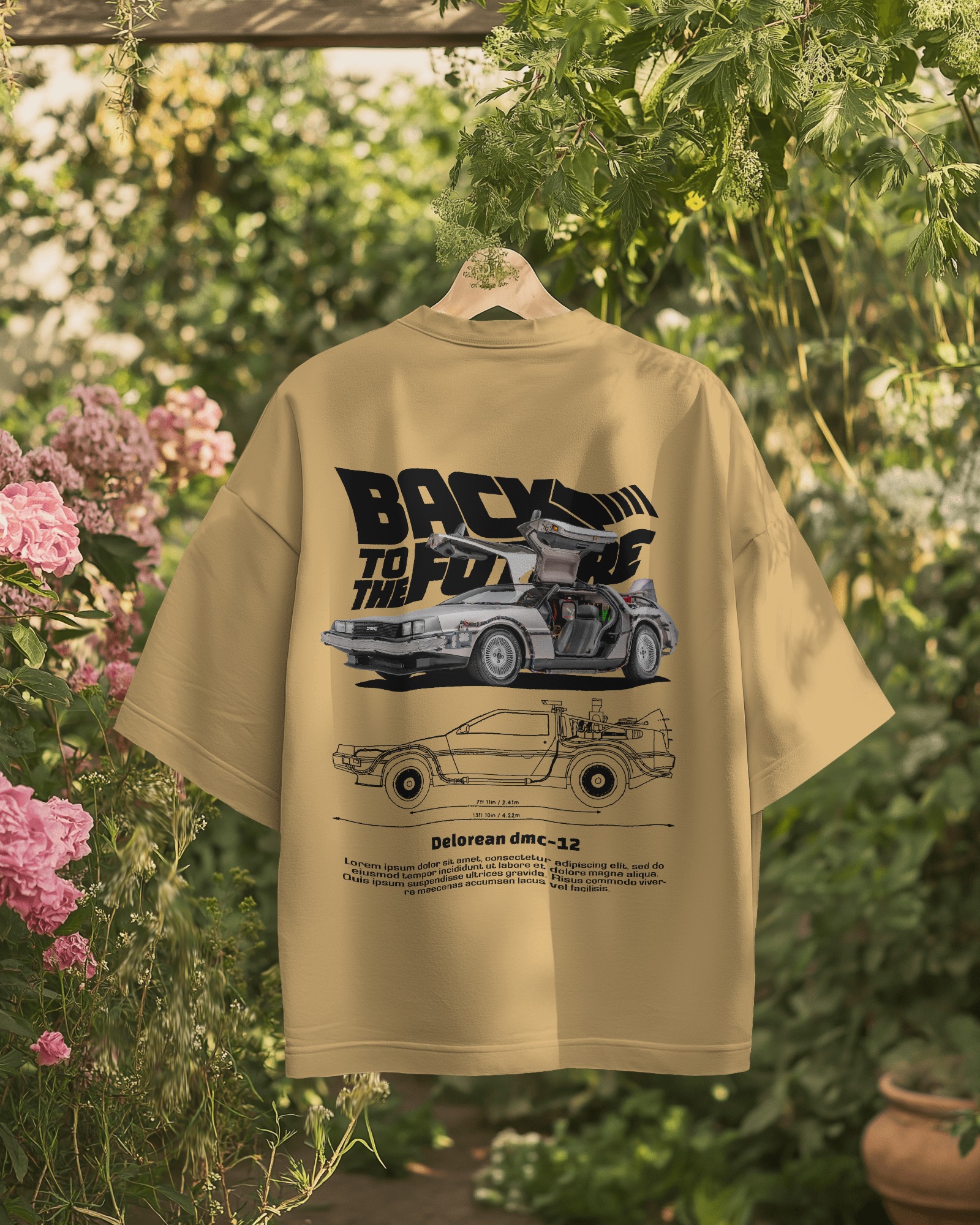 DMC-12 CAR DESIGN T-Shirt | Back to the Future Graphic T-Shirt 