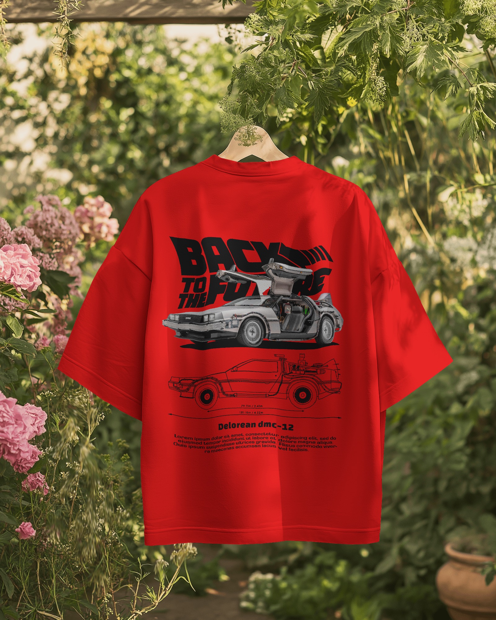 DMC-12 CAR DESIGN T-Shirt | Back to the Future Graphic T-Shirt