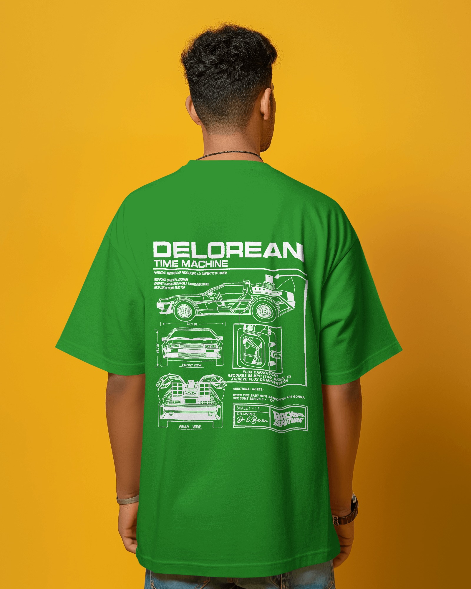 Delorean Car T-Shirt | Time Machine Graphic T-Shirt
