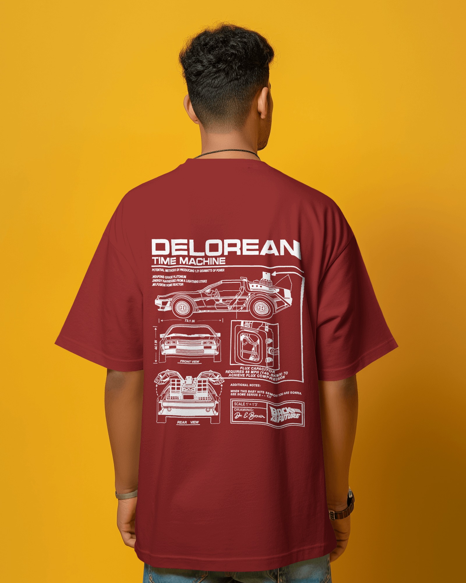 Delorean Car T-Shirt | Time Machine Graphic T-Shirt