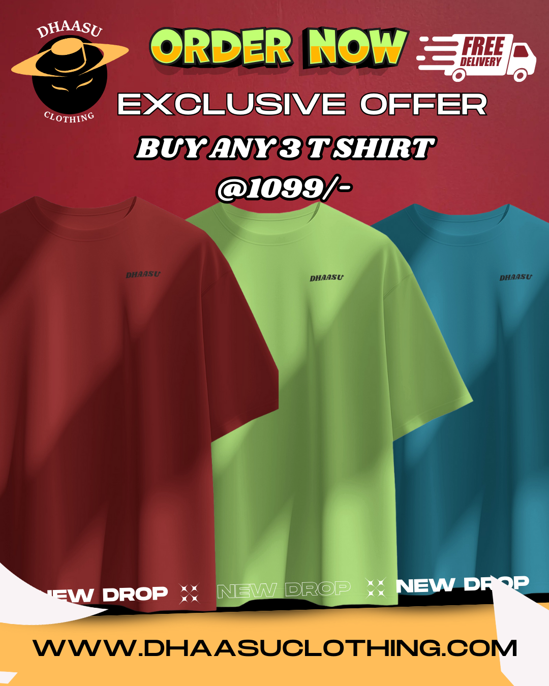 Premium Ovesized T-Shirt | Dhaasu SOLIDS