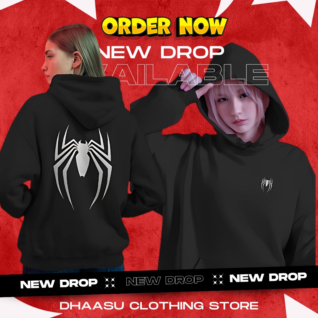 Spider Hoodie | Unisex Premium Oversized Hoodie | Spider Printed |