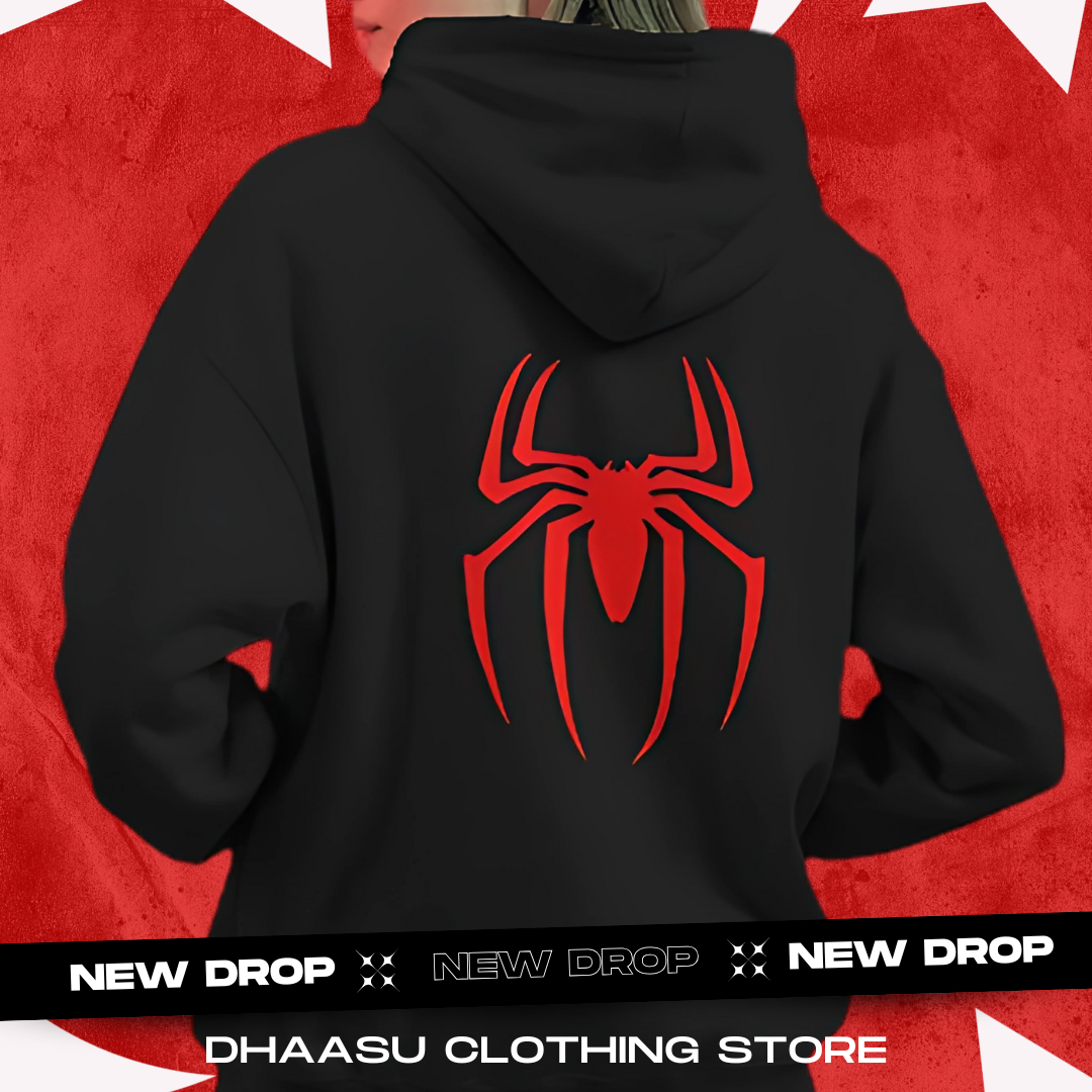 Spider Hoodie | Unisex Premium Oversized Hoodie | Spider Printed | 