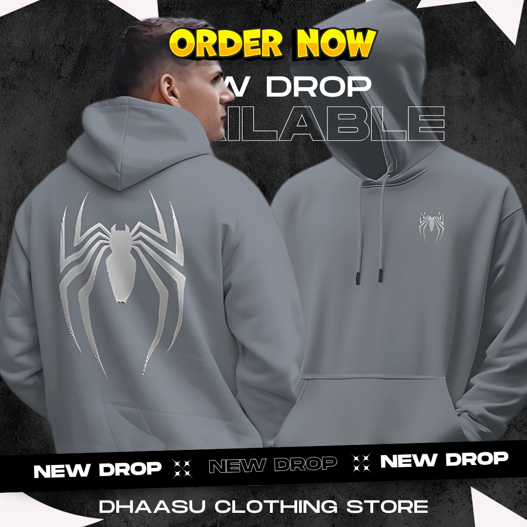 Spider Hoodie | Unisex Premium Oversized Hoodie | Spider Printed |