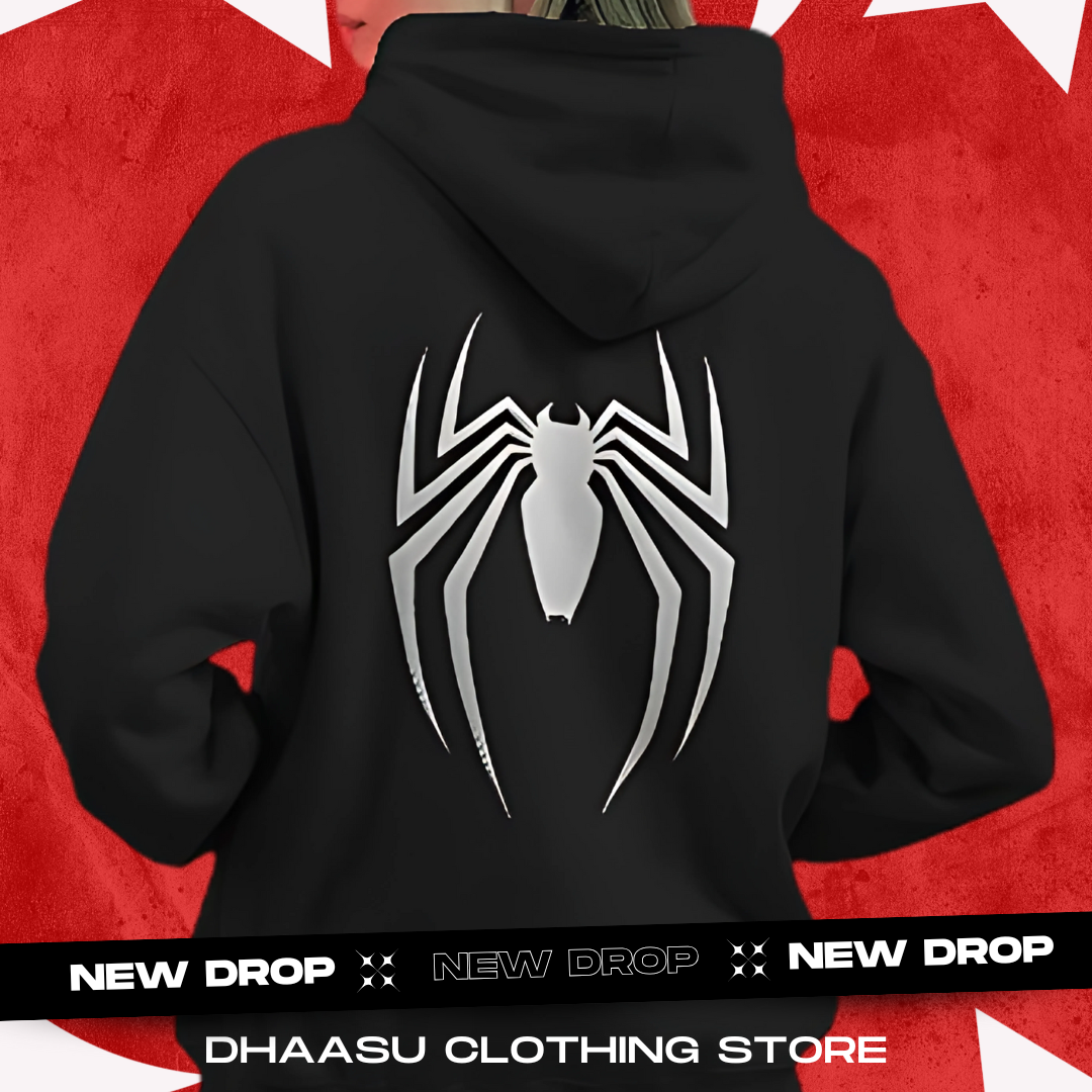 Spider Hoodie | Unisex Premium Oversized Hoodie | Spider Printed | 