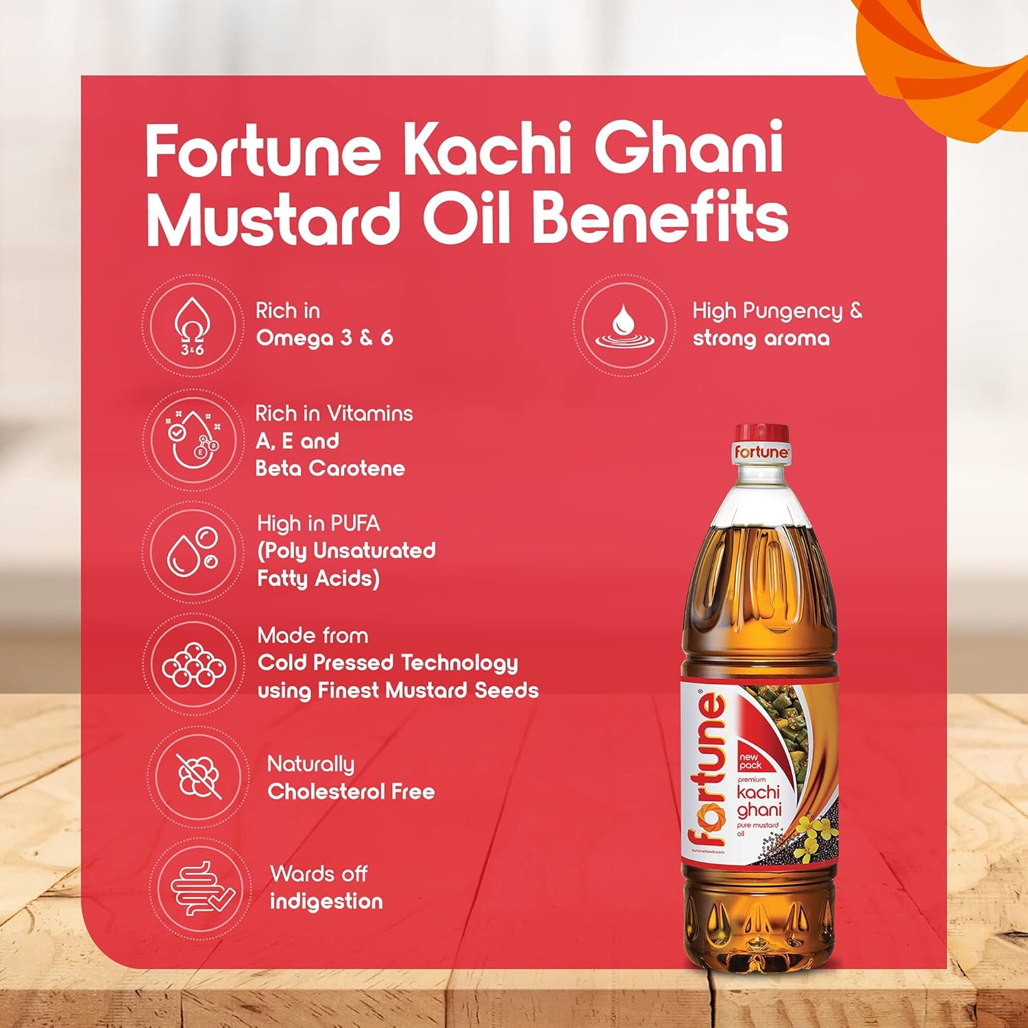 Fortune Kachi Ghani Pure Mustard Oil