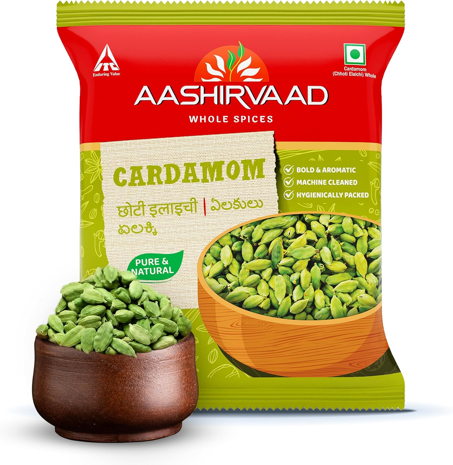 Aashirvaad Green Cardamom Whole (Paatla Elaichi)
