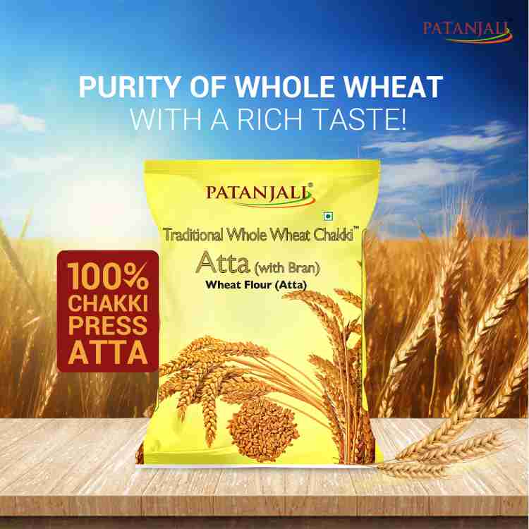 Patanjali Traditional Whole Wheat Chakki Atta (with Bran)