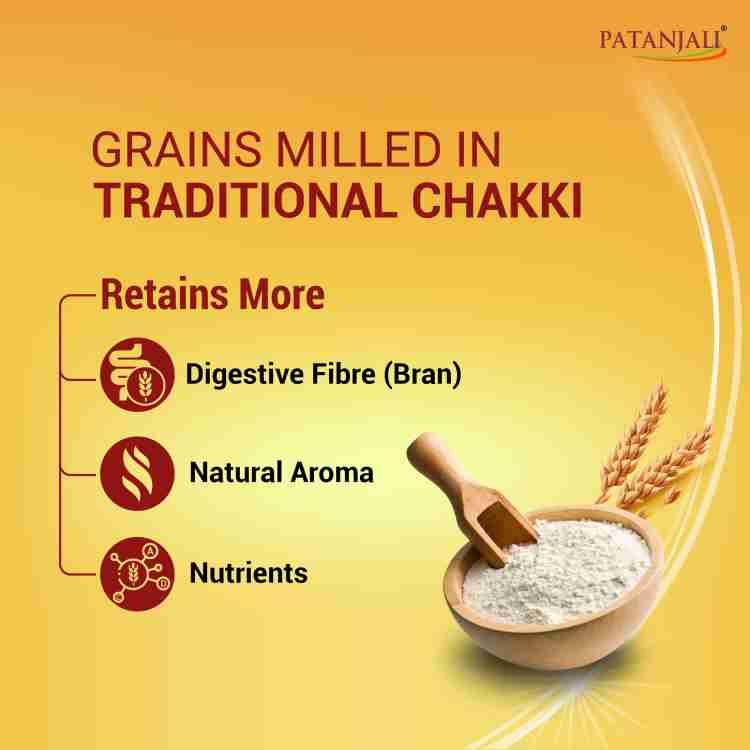 Patanjali Traditional Whole Wheat Chakki Atta (with Bran)
