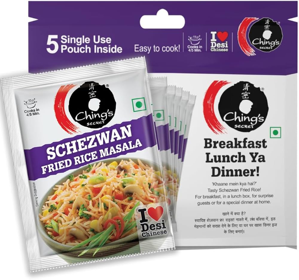 Ching's Secret Schezwan Fried Rice Masala - 5 single Use Pouches