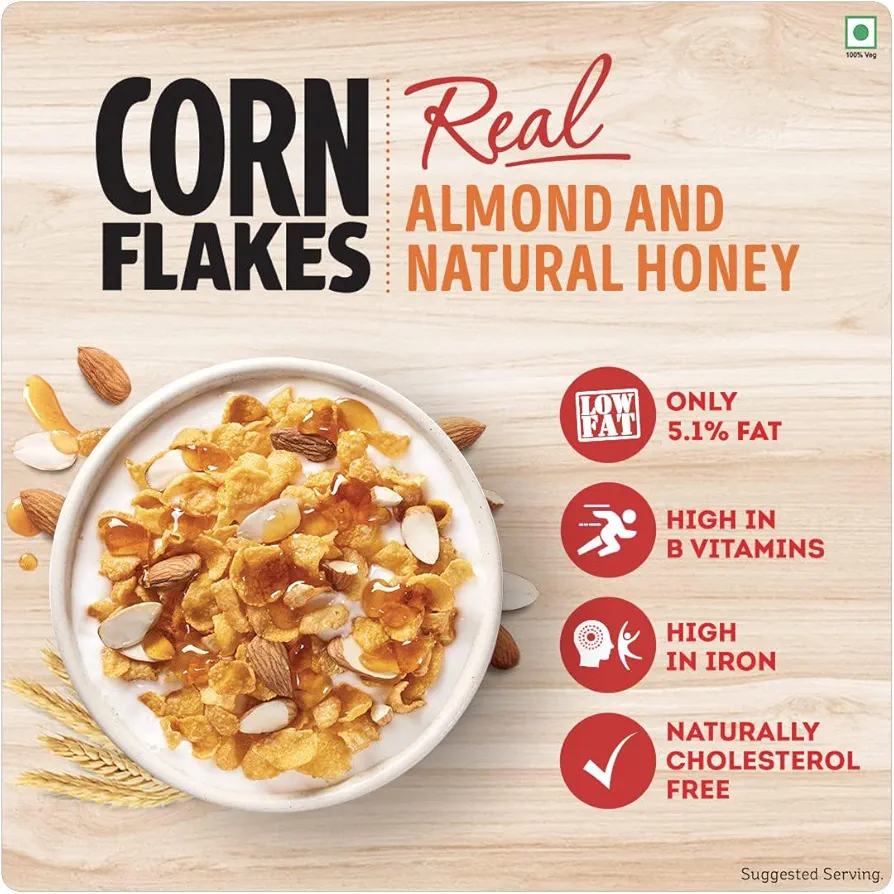 Kellogg's Real Almond Heavy Corn Flakes