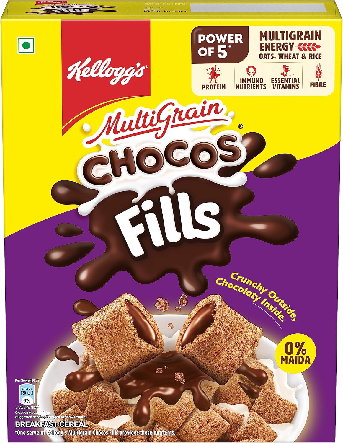 Kellogg's double chocolaty Multigrain Chocos Fills