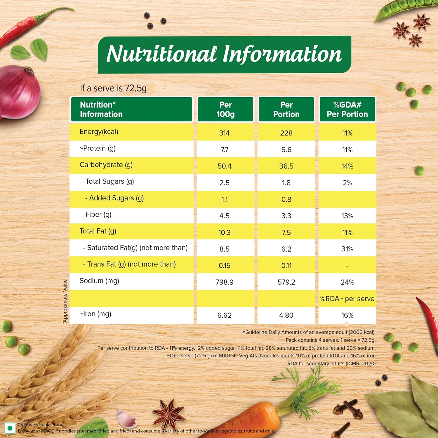 Maggi Nutri-licious Veg Atta Noodles 290 g