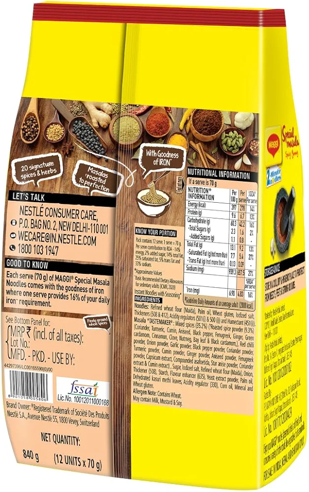 Maggi 2-Minute Noodles Special Masala instant Noodles 840 g g