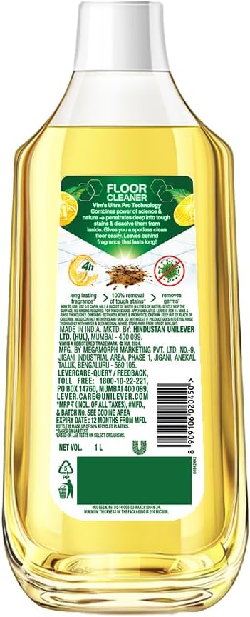 Vim Ultrapro Floor Cleaner - Lemongrass1ltr