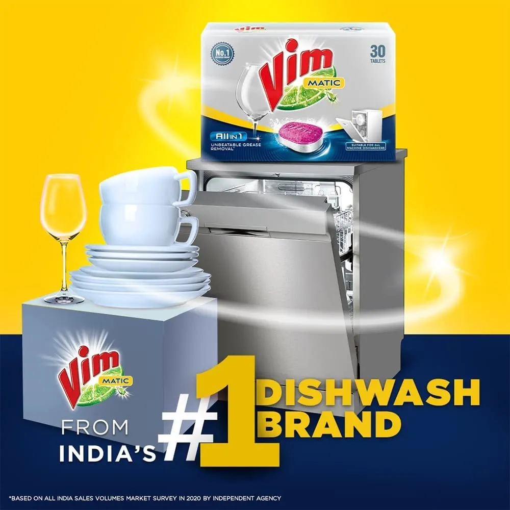 Vim Matic Dishwasher Tablets (Pack Of 30)