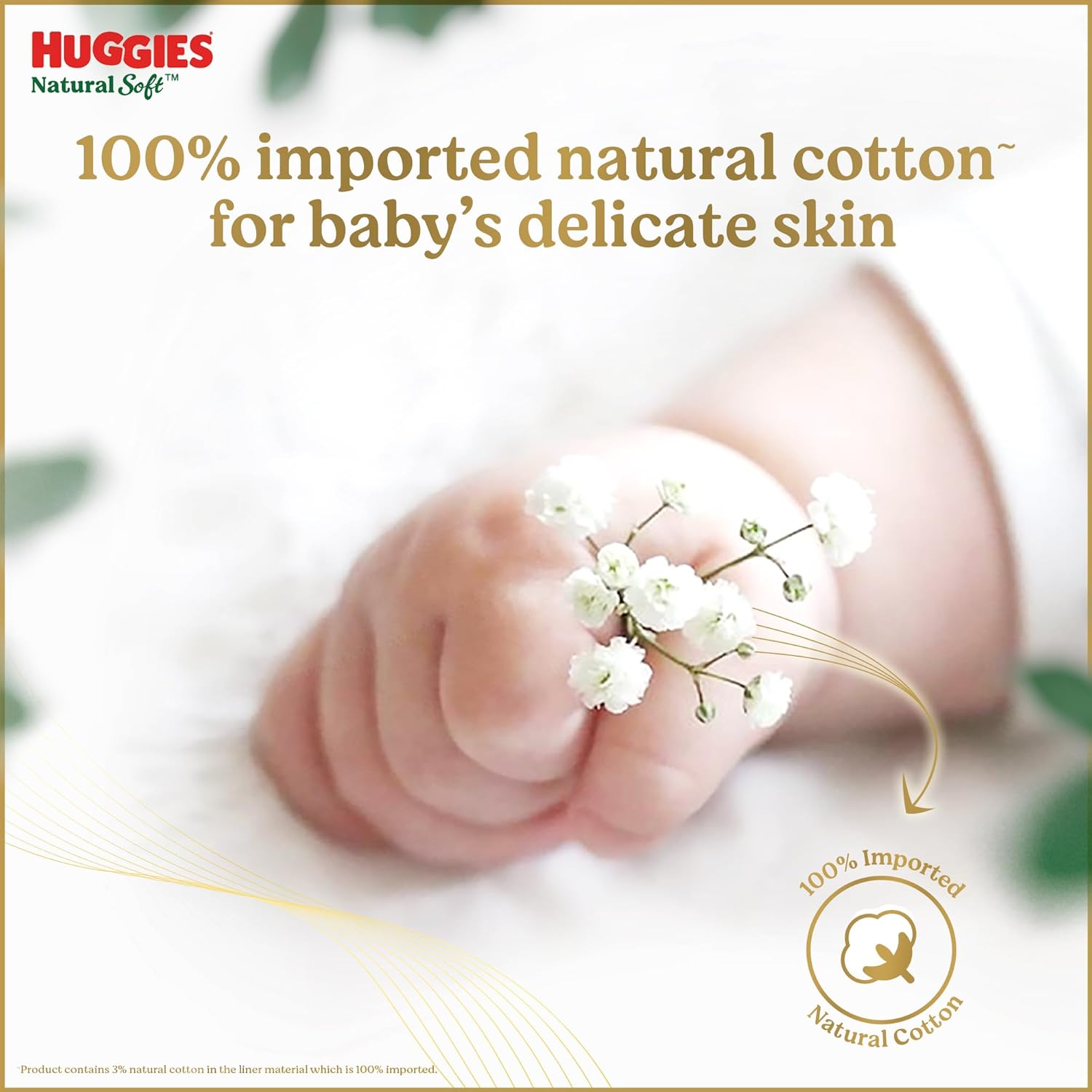 Huggies Natural Soft Premium- S (4-8 kg) 