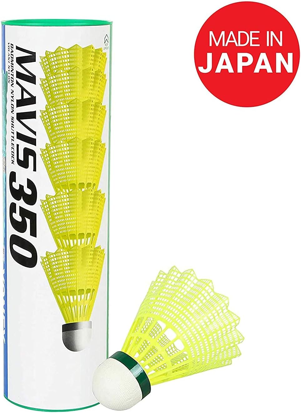 Yonex Mavis 350 Shuttlecock Green Cap