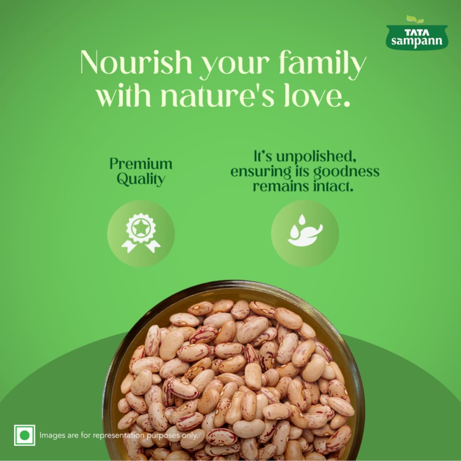 Tata Sampann Unpolished Rajma 500 g