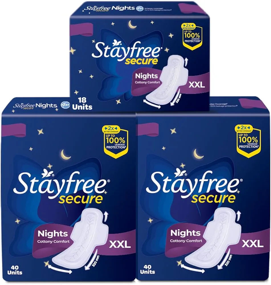 Stayfree Secure Nights Sanitary Pad XXL