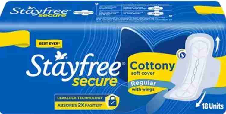 Stayfree Secure Cottony soft, regular with wings Pads
