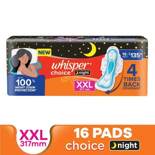 Whisper Choice XXL Night Sanitary 16 Pads