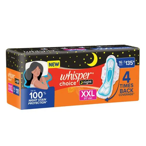 Whisper Choice XXL Night Sanitary 16 Pads 