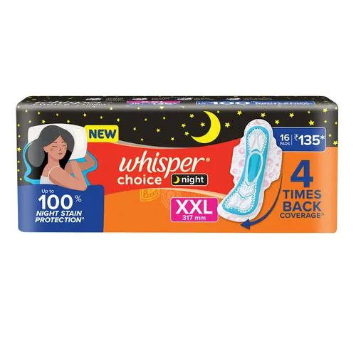 Whisper Choice XXL Night Sanitary 16 Pads 
