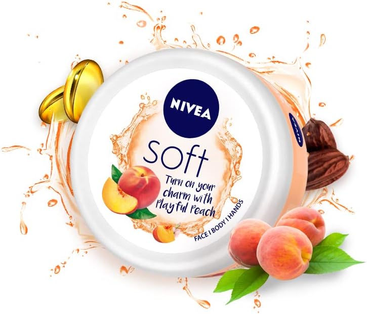 Nivea Soft Cream Playful Peach Moisturizing Cream 100 ml