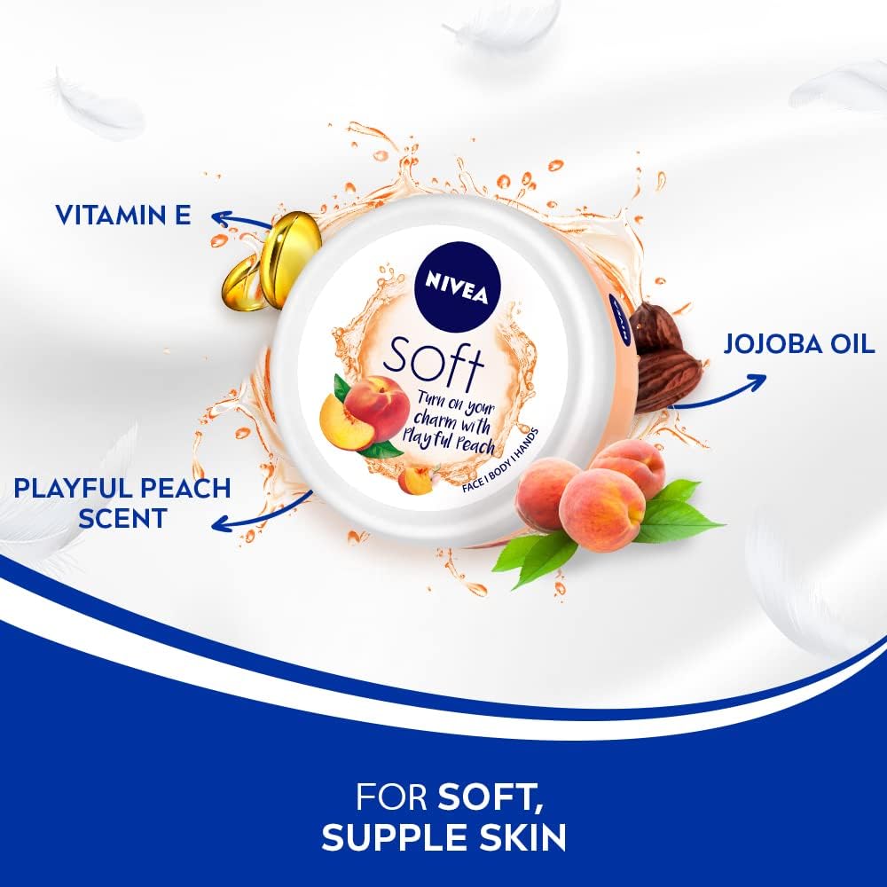 Nivea Soft Cream Playful Peach Moisturizing Cream 100 ml