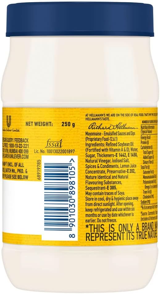 Hellmann's Real Mayonnaise 250 g