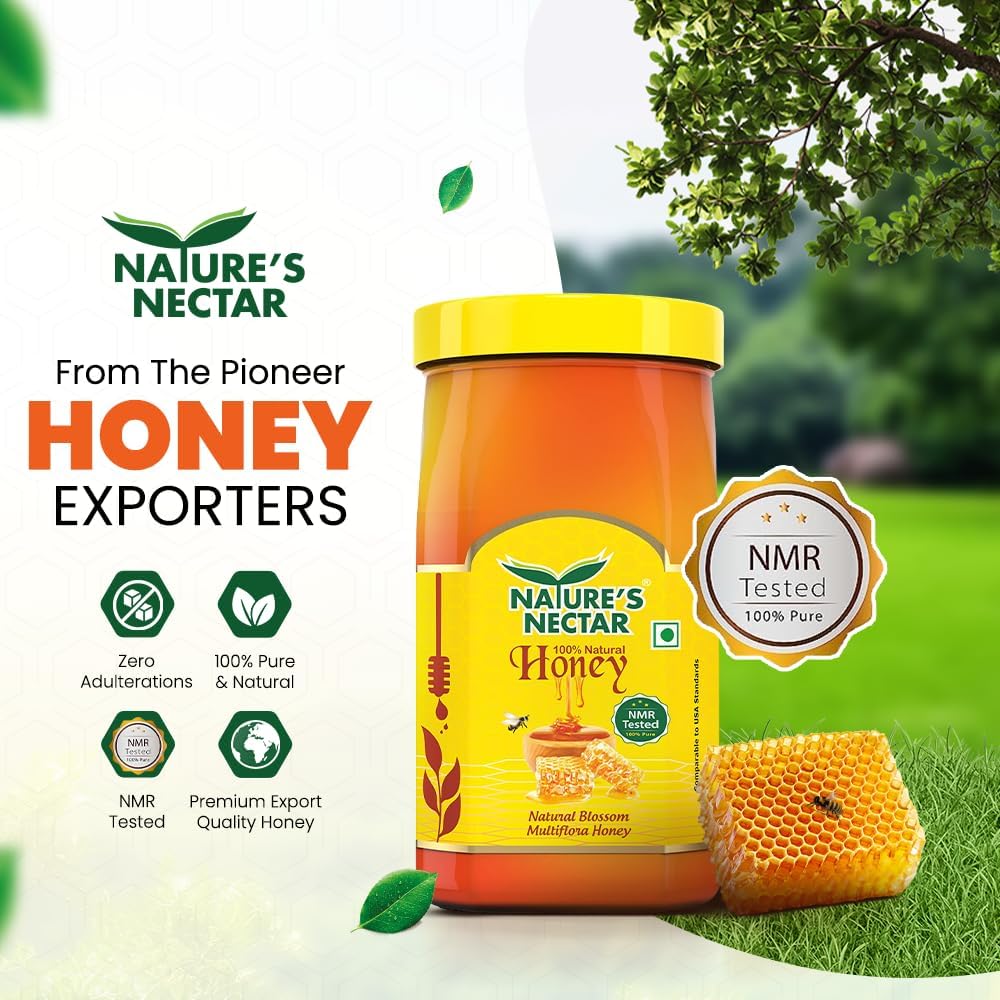 Nature's Nectar Pure Honey 1kg | 100% Pure NMR Tested Honey