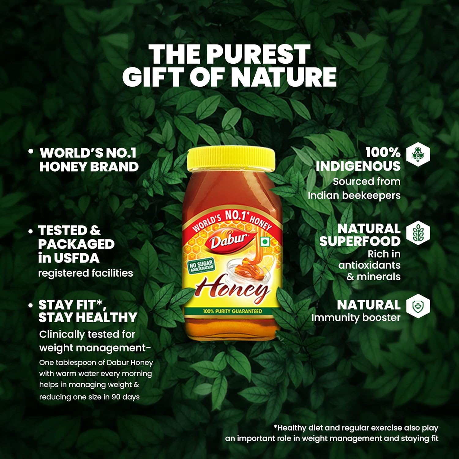 Dabur Honey World's No.1 Honey No Sugar Adulteration