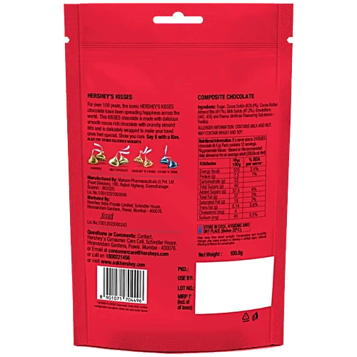 Hershey's Kisses Special dark 'n' almond chocolate 100.8 grams 