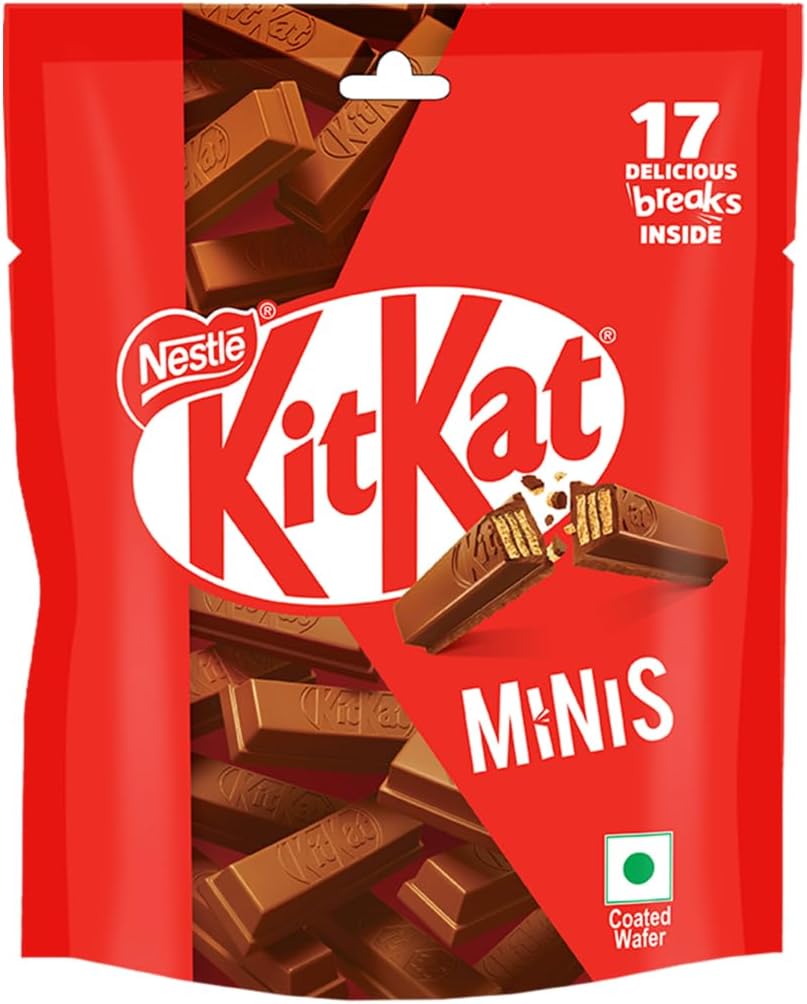 KitKat Minis, Chocolate Coated Wafer Bar, Choclate Pack