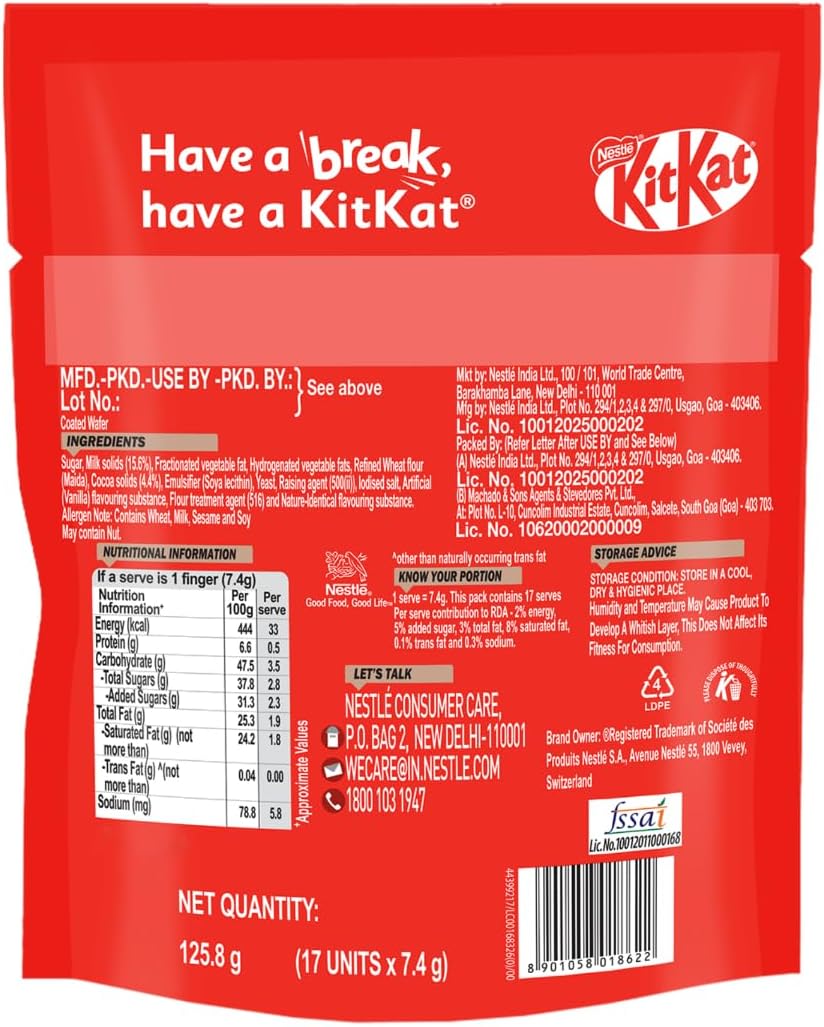 KitKat Minis, Chocolate Coated Wafer Bar,  Choclate Pack